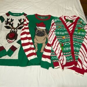 Festive Christmas Sweaters Trio